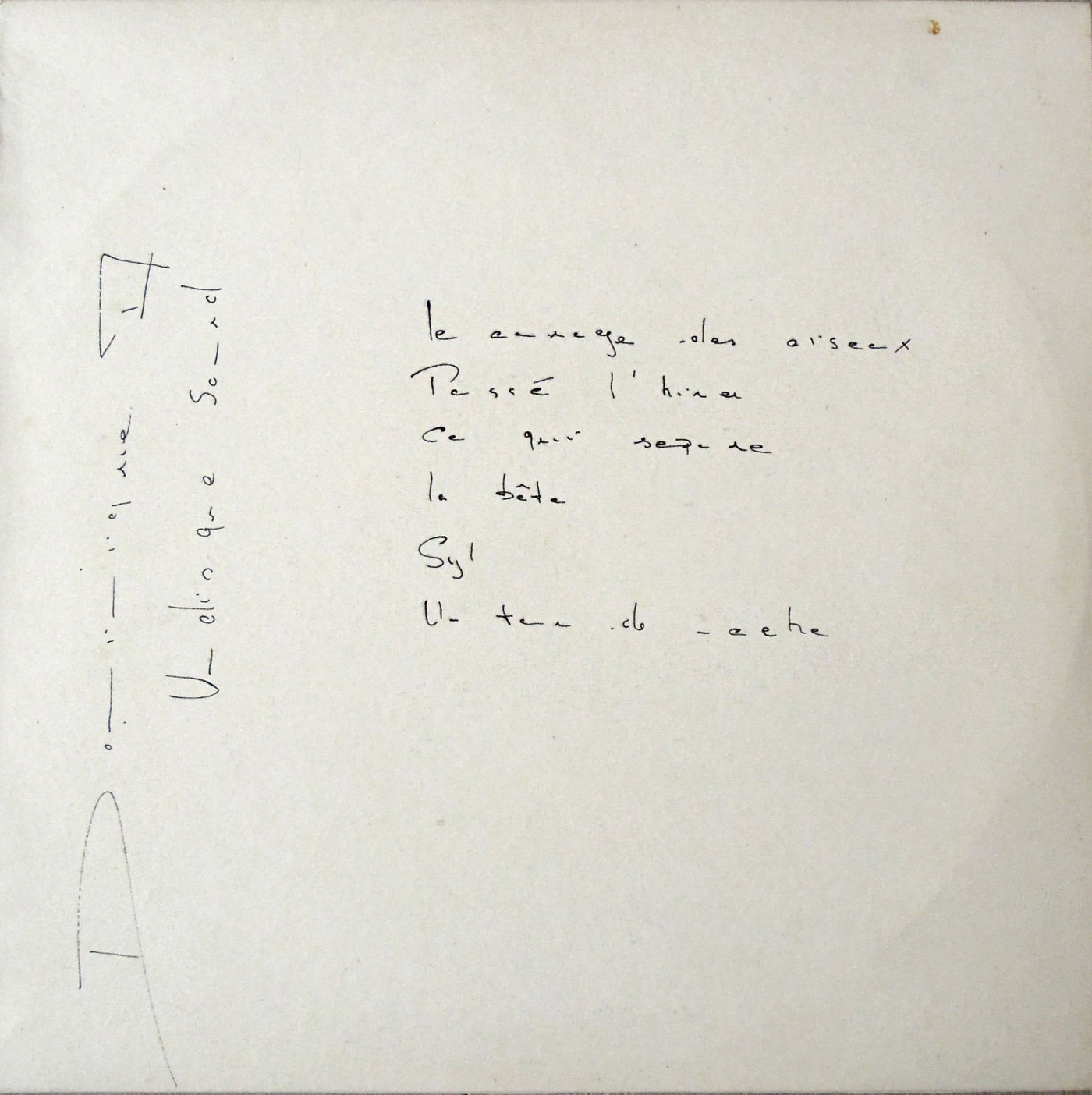 Dominique A - Un disque sourd